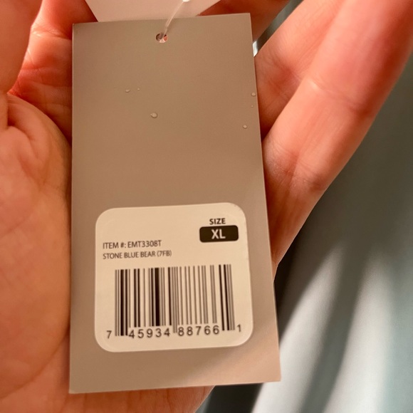 EDDIE BAUER XL Long Sleeve T-Shirt UPF 50 Crew Neck Stone Blue Bear - Picture 8 of 9